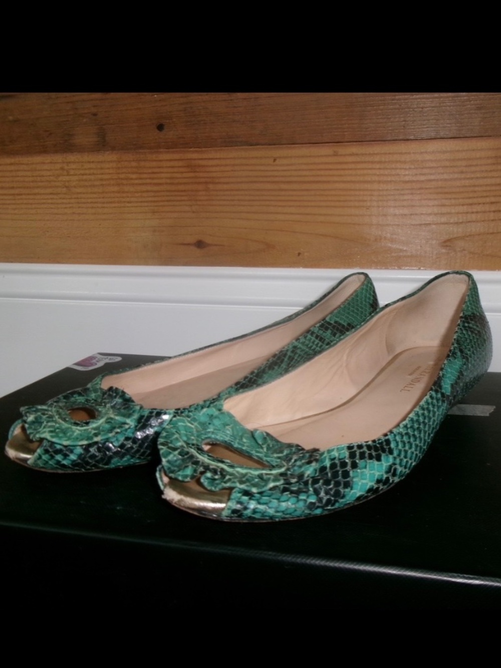 Vintage snake pattern flats size 8